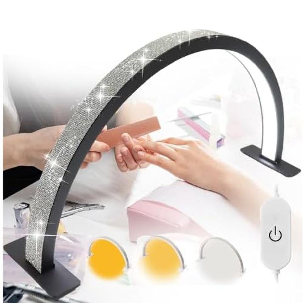 Lampara Led para Escritorio Cosmetica Media Luna Negro 30w