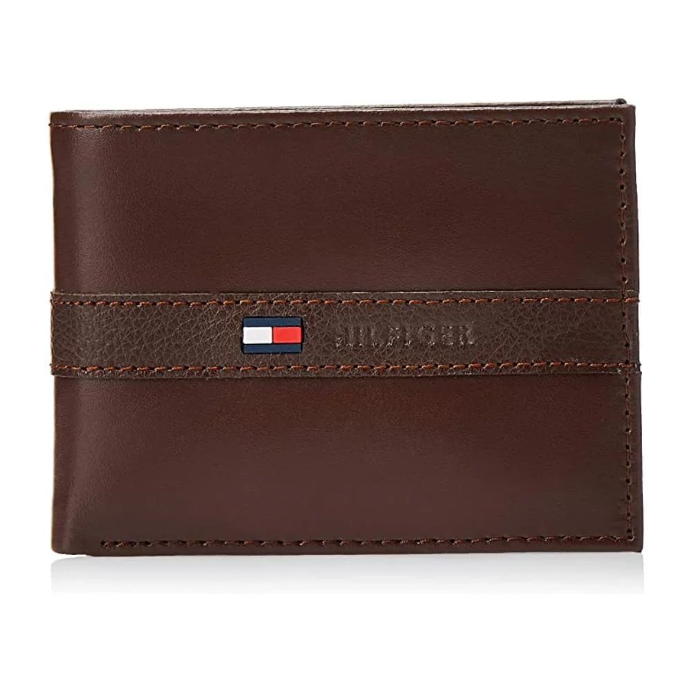 TOMMY HILFIGER Billetera Cuero Plegable - Cognac