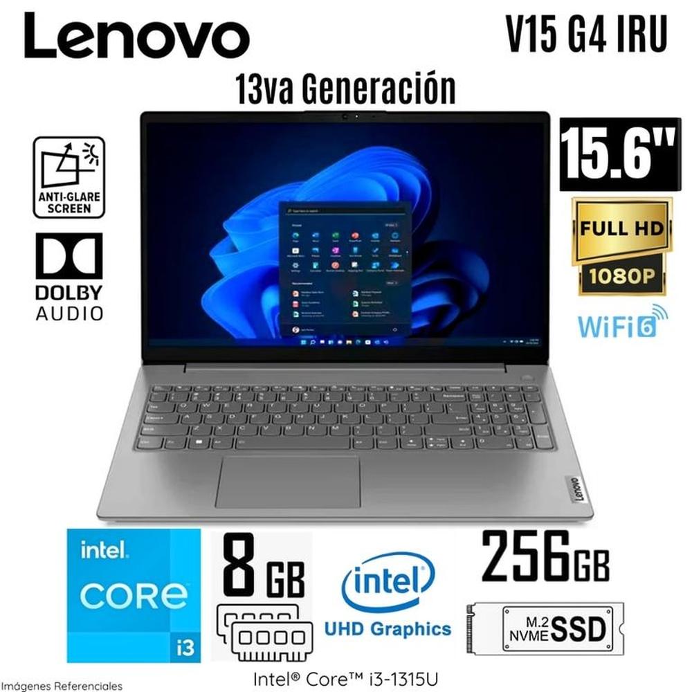 Laptop Lenovo V15 G4 IRU Intel Core i3-1315U 8GB RAM 256GB SSD 15.6  FHD - 83A100ELLM