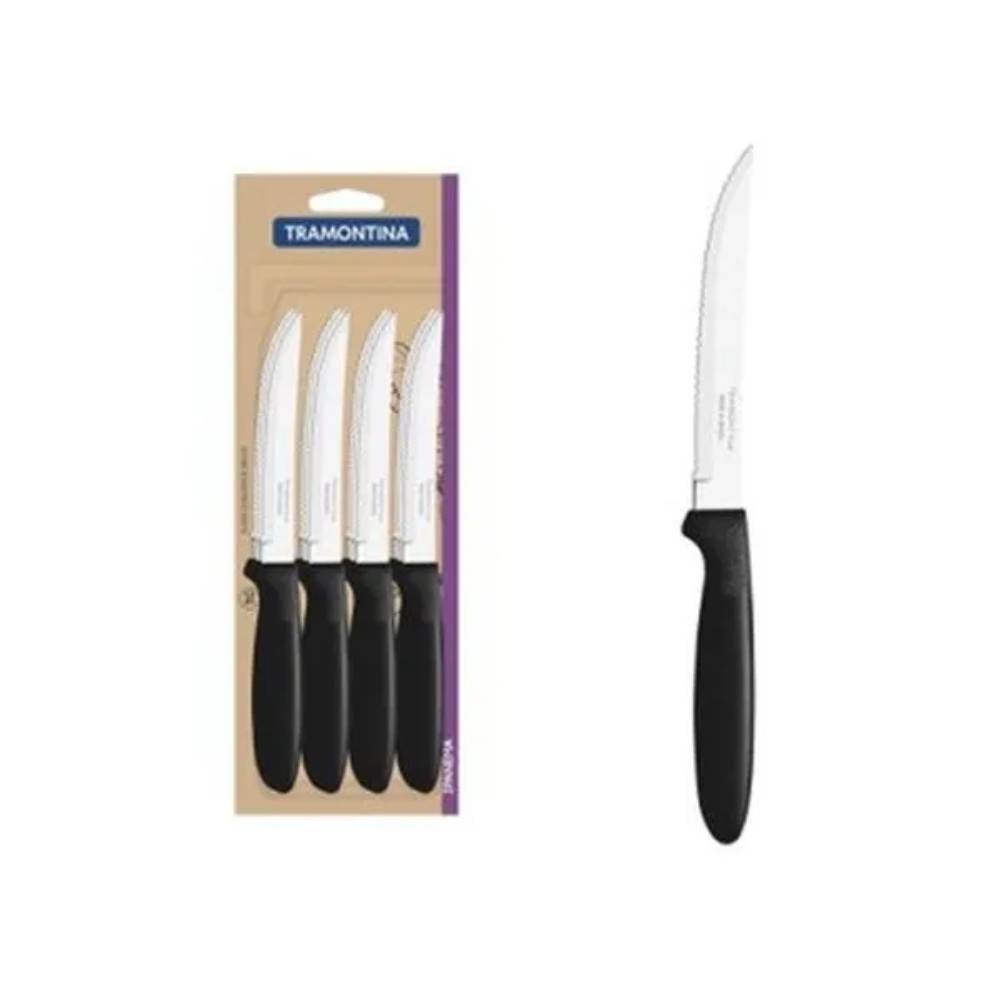 Cuchillos para Asado Ipanema Negro x 12 Piezas Tramontina