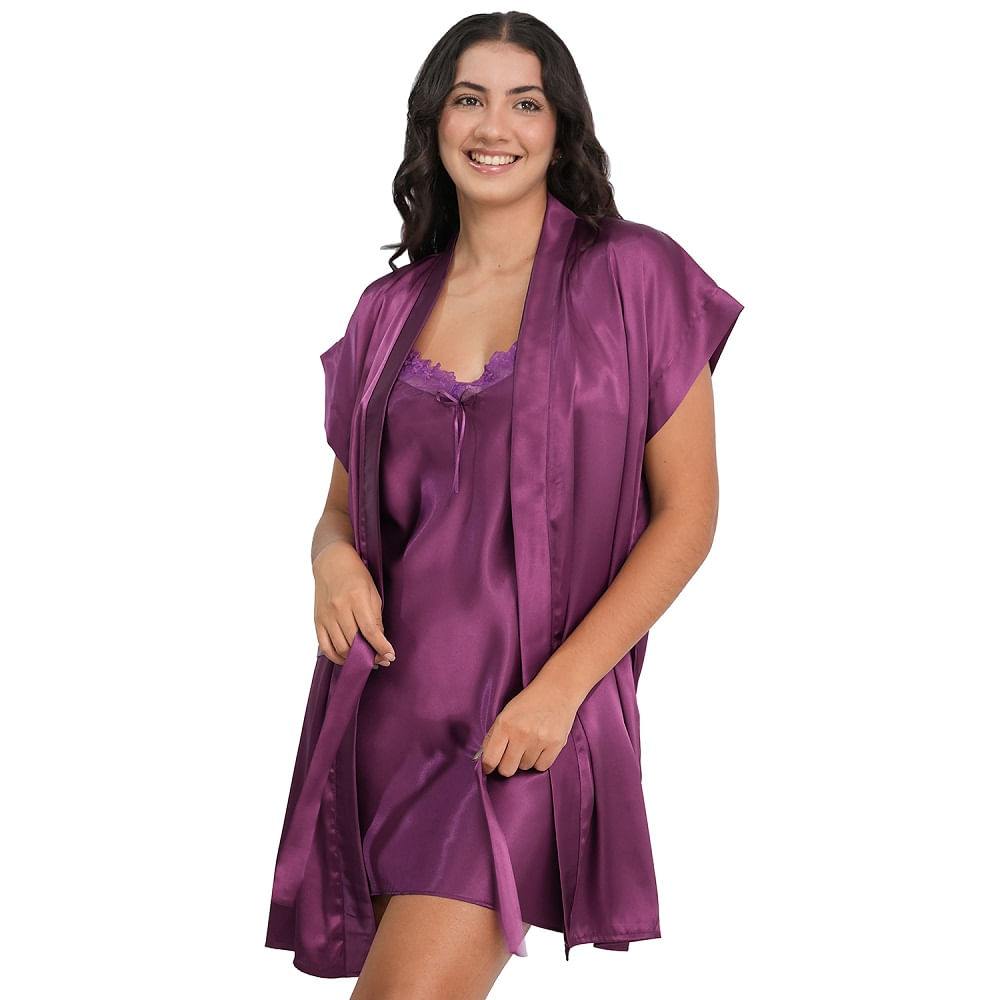 Pijama de seda Bata y vestido
