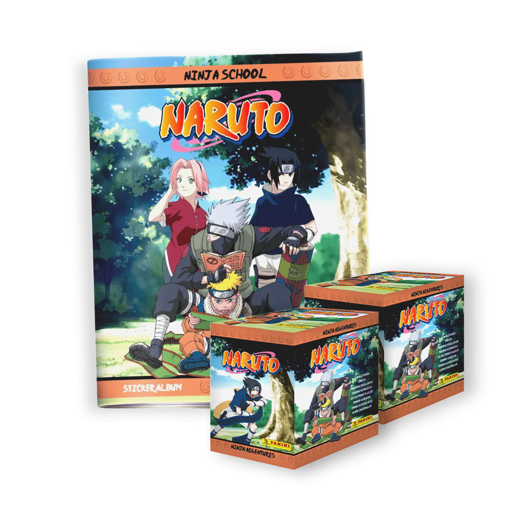 NARUTO 2025 2 PAQUETONES Y ALBUM TAPA BLANDA