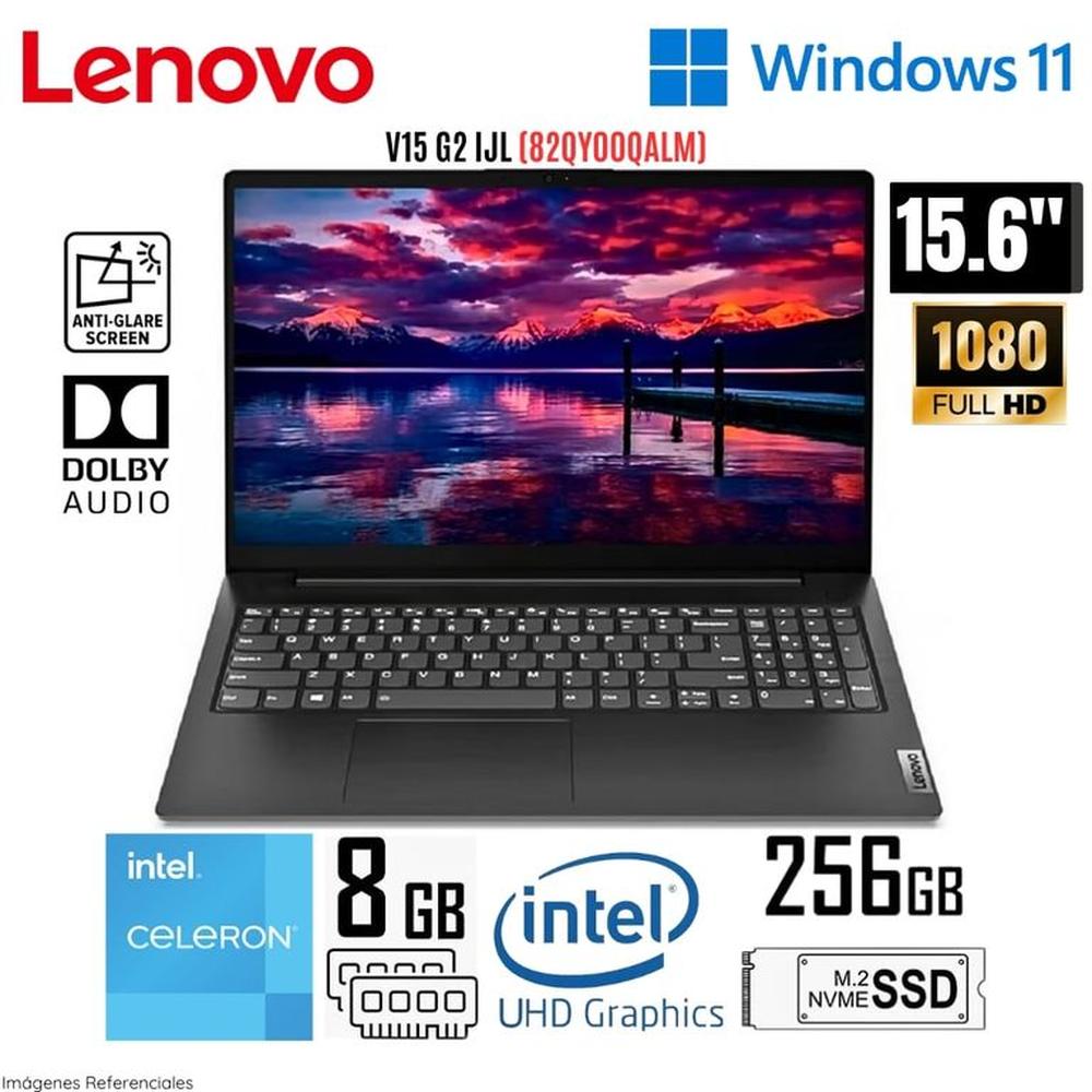 Laptop Lenovo V15 G2 IJL 15.6 Pulg. FHD Intel Celeron N4500 8GB RAM 256GB SSD - 82QY00QALM