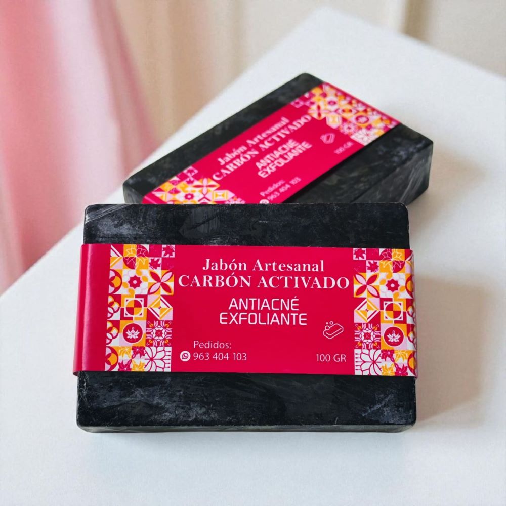 Jabón Artesanal Carbón Activado Limpieza Profunda y Purificante - Pack 2 Und.