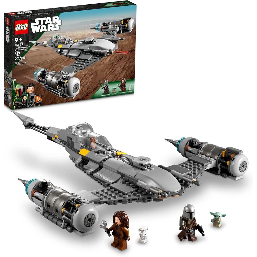 Lego Star Wars N-1 Starfighter Mandaloriano set con Baby Yoda y droides Lego Star Wars N-1 Starfighter Mandaloriano set con Baby Yoda y droides
