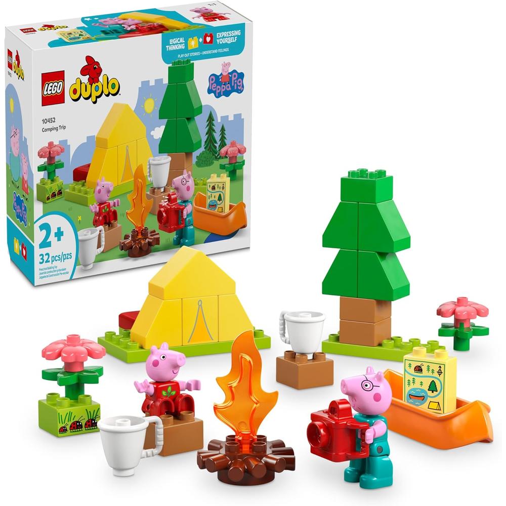 Lego Duplo Peppa Pig Viaje de campamento, juguete sensorial educativo Lego Duplo Peppa Pig Viaje de campamento, juguete sensorial educativo