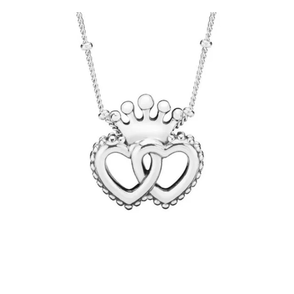 Collar Pandora Corona dos corazones