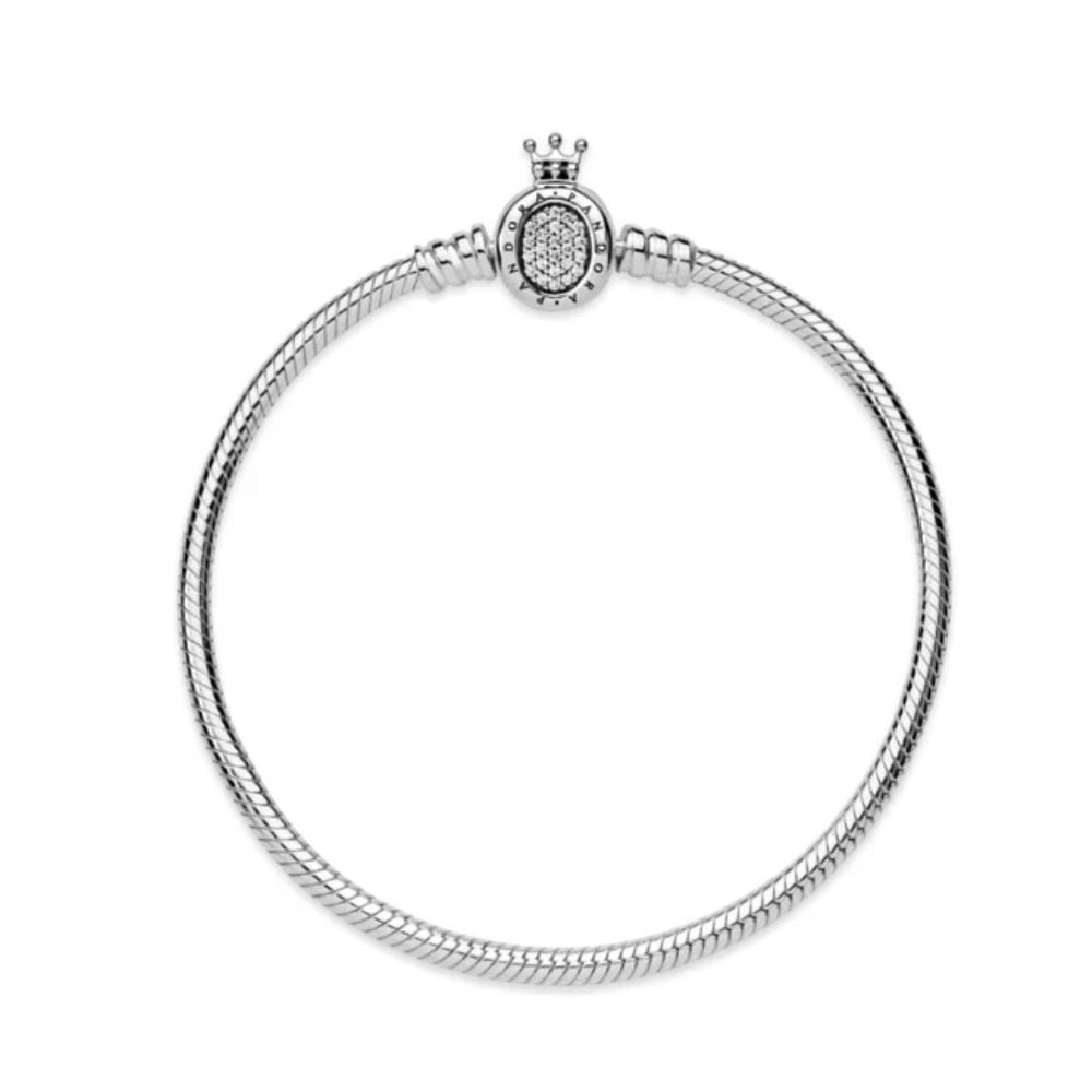 Brazalete Pandora Corona cadena serpiente Talla 21 cm