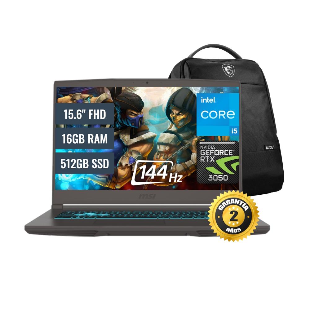 Laptop MSI Thin 15 B13UC Intel Core i5 16GB RAM 512GB SSD 4GB RTX 3050 15.6 + Mochila B13UC3037XPE