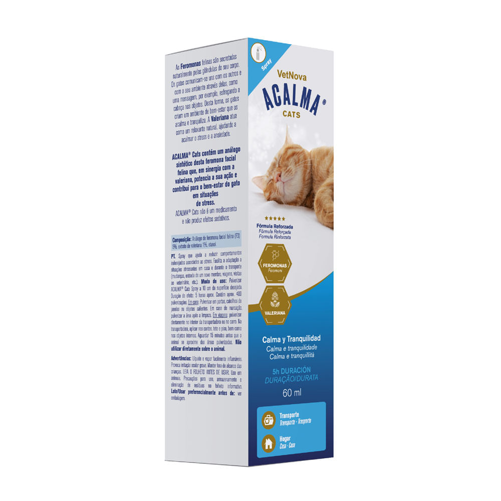 Acalma Spray Calmante con Feromonas para Gatos 60 ml Acalma Spray Calmante con Feromonas para Gatos 60 ml