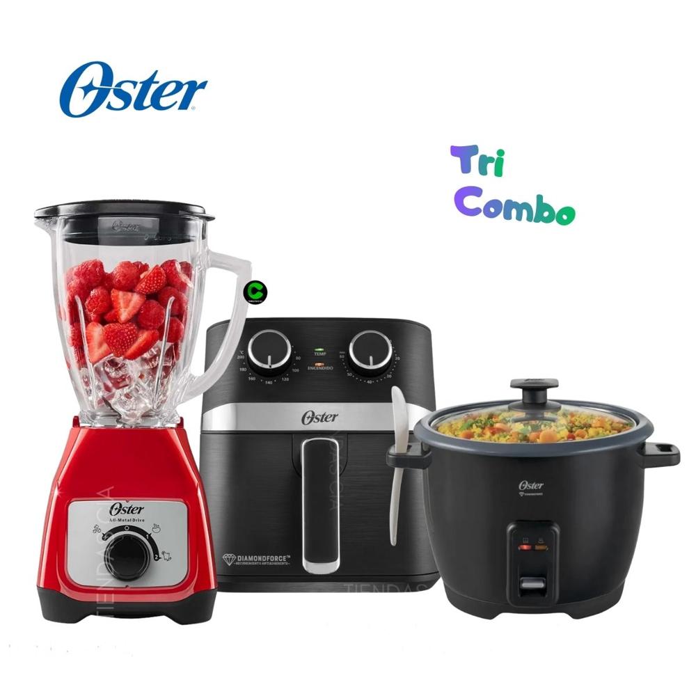 TriPack Oster Licuadora vaso de vidrio - Freidora 4L y Olla Arrocera