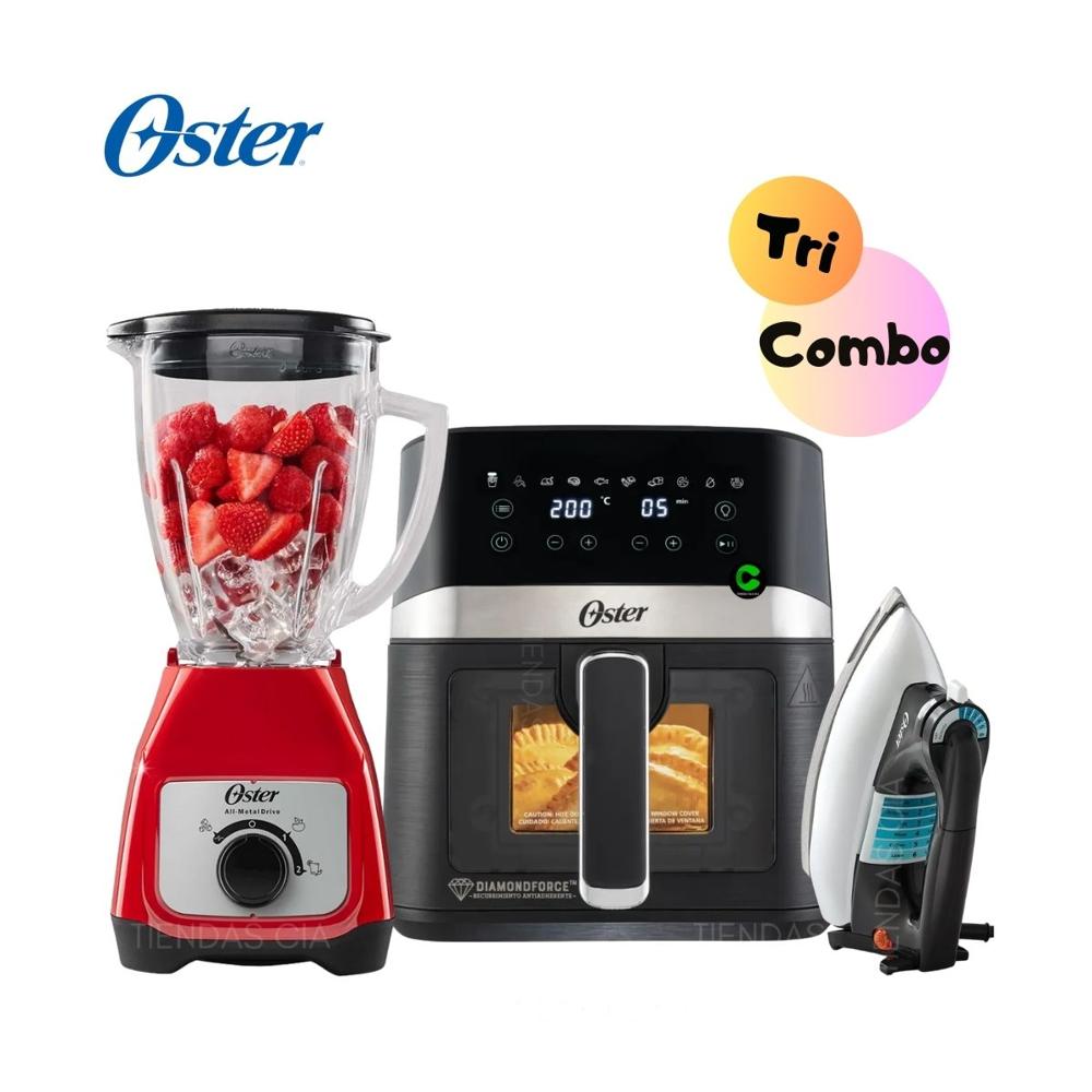 Tricombo Oster Licuadora 1.5 Litros - Freidora 4L y Plancha