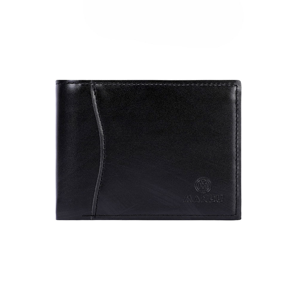 Billetera Para Hombre Con Cierre Seguro Múltiples Compartimentos Y Diseño Elegante - Negro