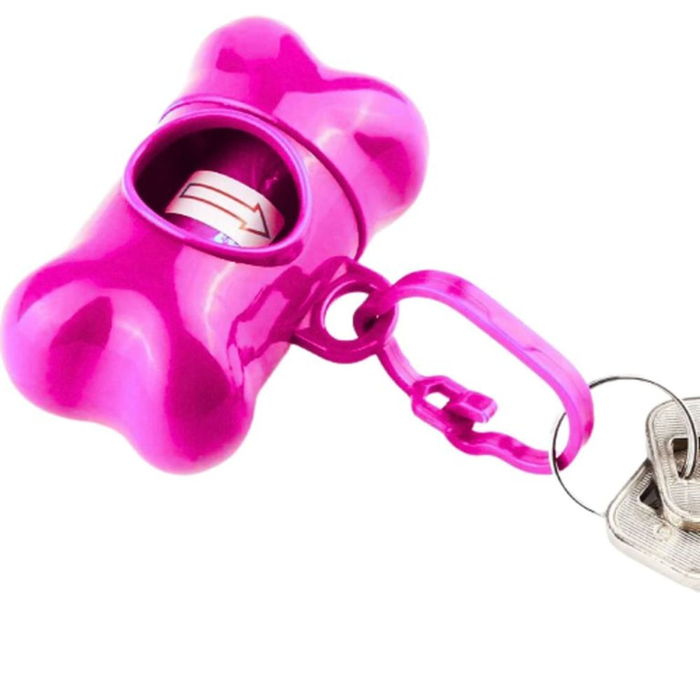 HUESITO PORTA BOLSAS PARA DESECHOS FUCSIA - CON 5 REPUESTO ROSADO HUESITO PORTA BOLSAS PARA DESECHOS FUCSIA - CON 5 REPUESTO ROSADO