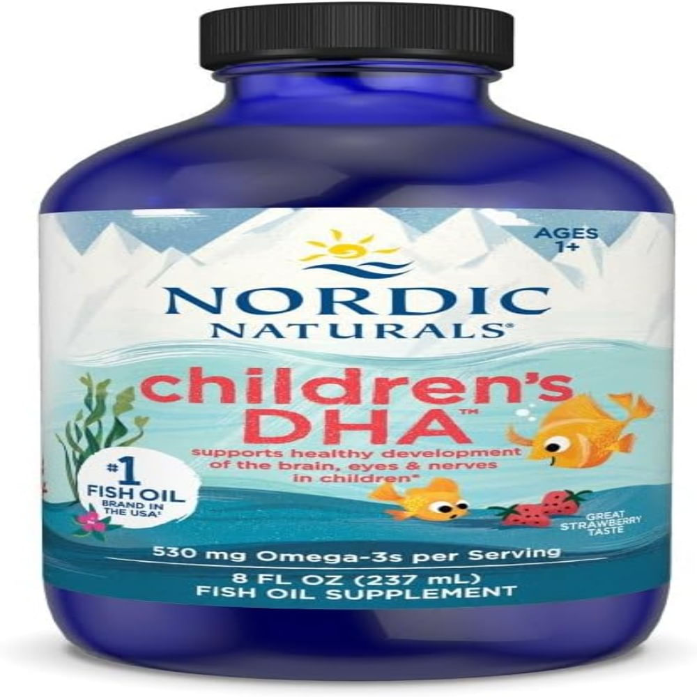 Nordic Naturals Childrens DHA Líquido 237 mL - Omega-3 para Niños Sabor Fresa