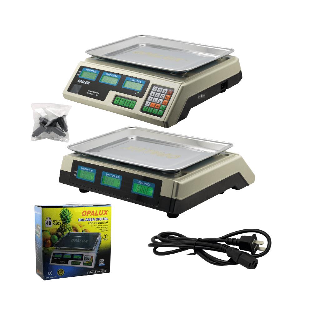 Balanza Electrónica  con Bandeja Ovalada 40Kg OP-208C-WH OPALUX