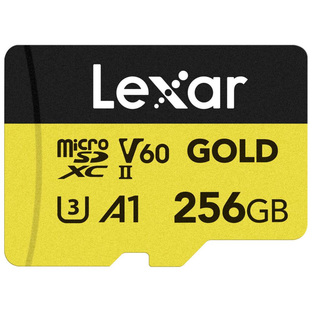 Memoria Micro SDXC U3 V60 Lexar Professional 256GB - W:180MB/s -R:280MB/s GOLD