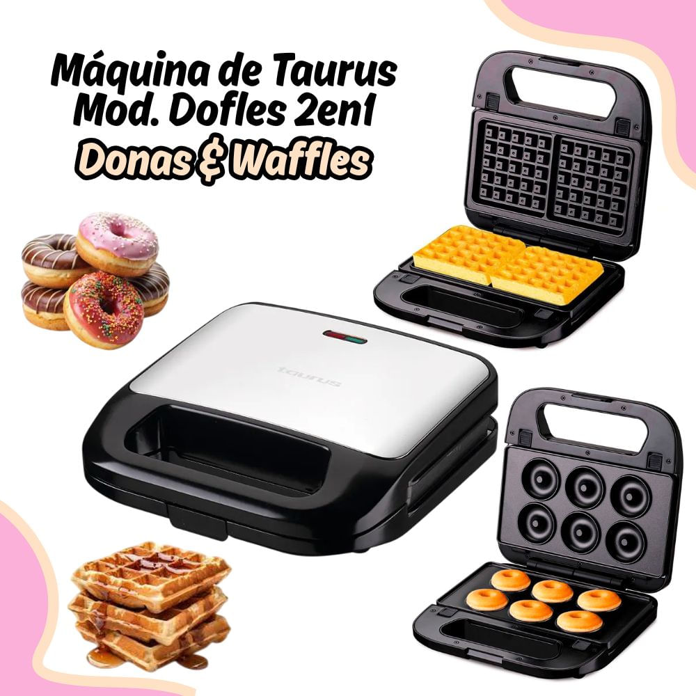 Máquina de Donas & Waffles Taurus 2 en 1