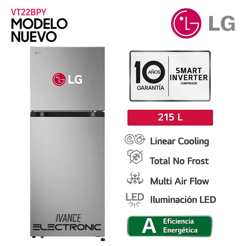 Refrigeradora LG 215L NO FROST VT22BPY Plateado