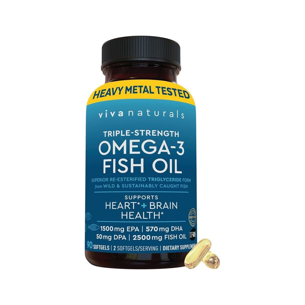 Omega-3 con EPA y DHA Viva Naturals 90 capsulas