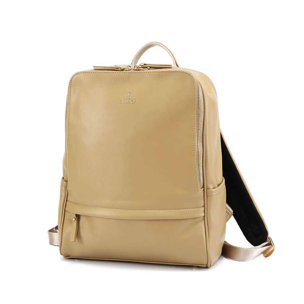 Mochila Porta Laptop Antirrobo Glamor Beige para Mujer