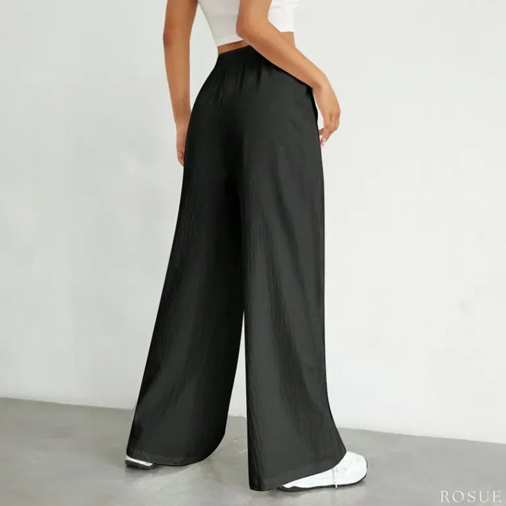 Pantalón Palazzo holgado con cordón en la cintura 