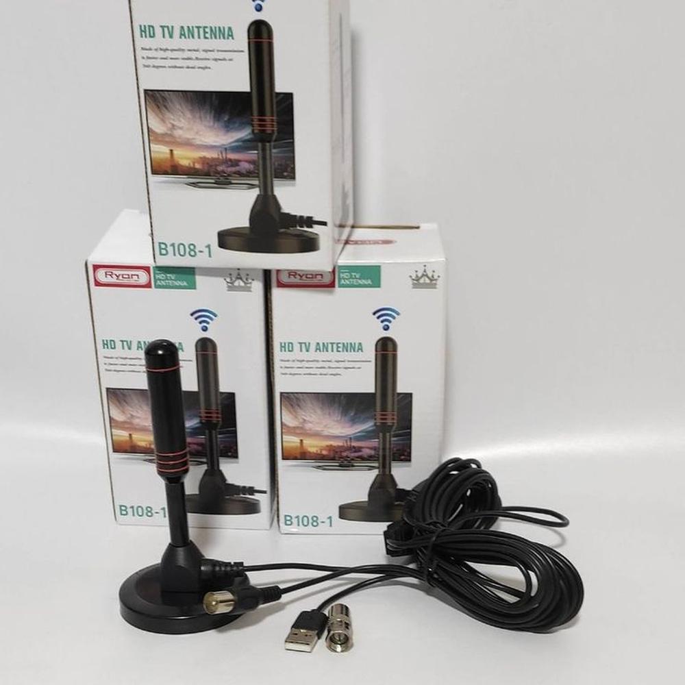 Antena Para Tv Smart HD Amplificada Interior 5m Coaxial USB