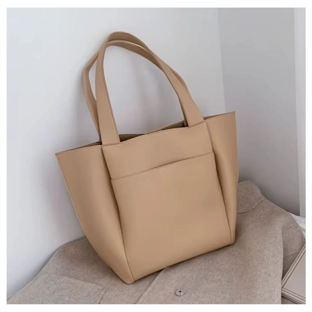 Cartera Maletín Porta Laptop Caterina Beige para Mujer