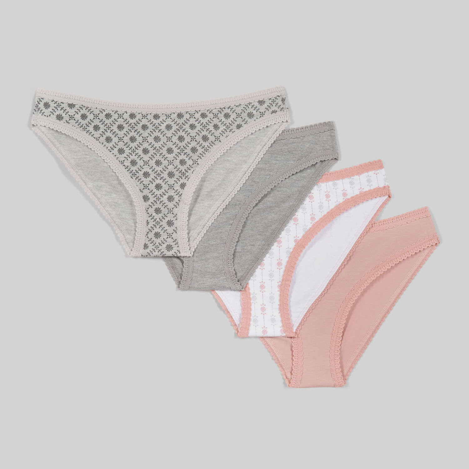 Pack X4 Calzones Mujer Floral Madison