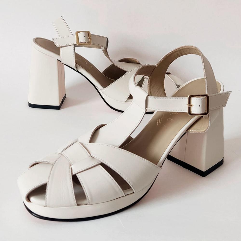 SANDALIAS DE CUERO PARA MUJER IRISABA LOLA IVORY SANDALIAS DE CUERO IRISABA PARA MUJER LOLA IVORY 38