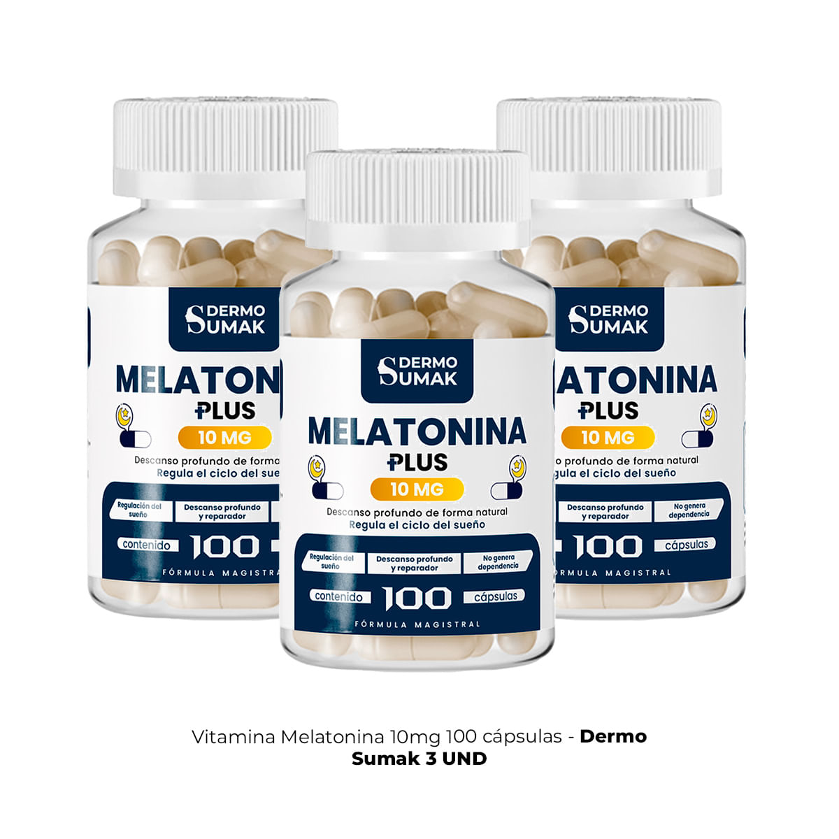 Melatonina 10mg 100 Cap Dermo Sumak 3 und