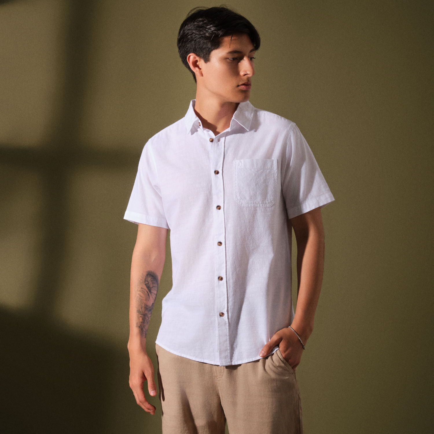 Camisa Hombre Hypnotic Solid Lino