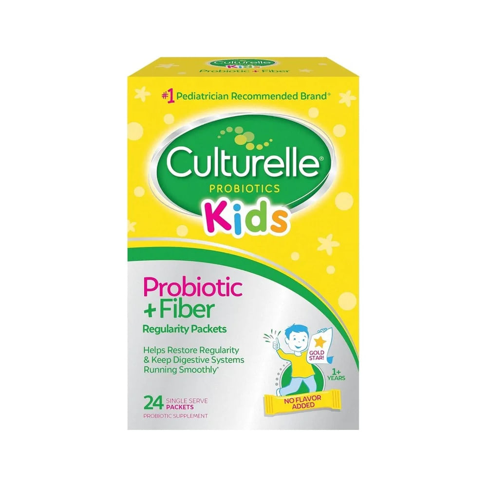 Culturelle Kids Probiotic  y Fiber 24 sobres sabor neutro