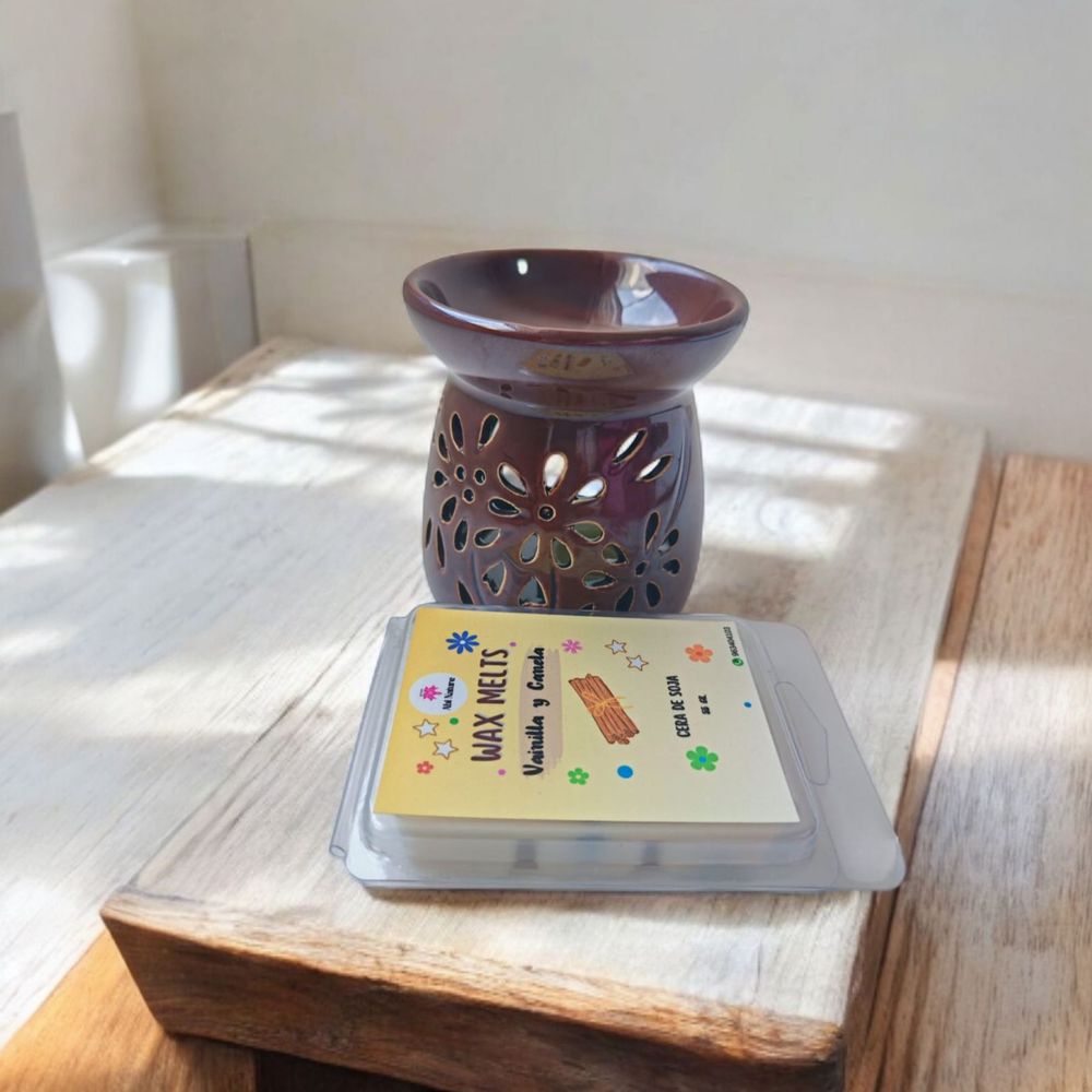 PACK HORNITO QUEMADOR MARRON 2 MAS WAX MELTS DE CERA PACK HORNITO QUEMADOR MARRON 2 MAS WAX MELTS DE CERA