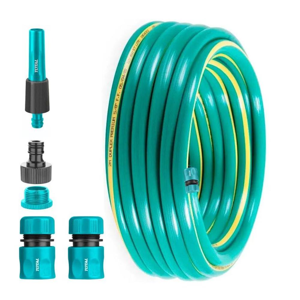 Manguera para hidrolavadora riego expandible 20m conectores rápidos Verde