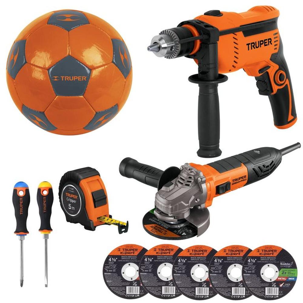 Kit rotomartillo amoladora esmeriladora discos de corte desarmadores