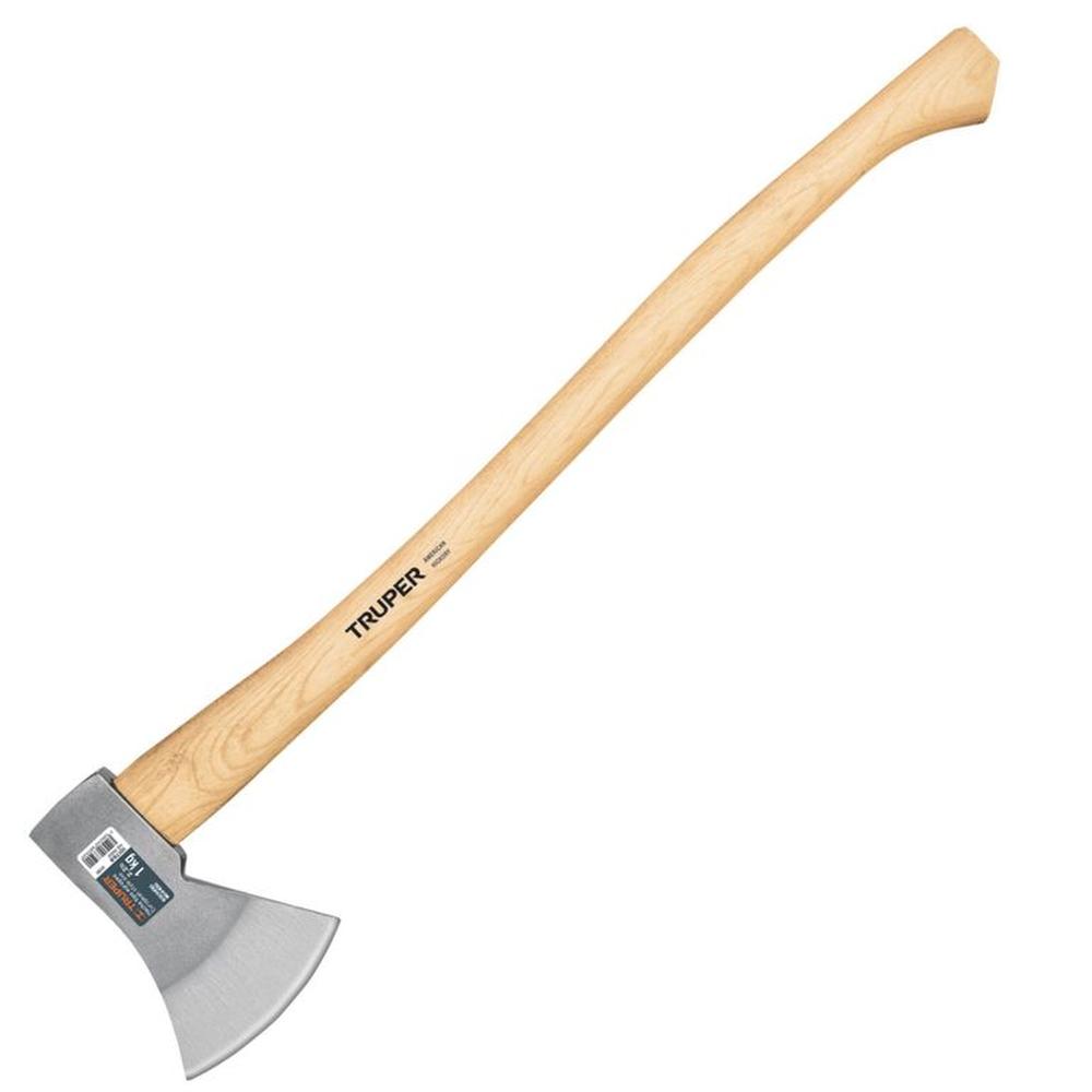 Hacha de acero con mango de madera ergonómico 28 pulgadas Truper