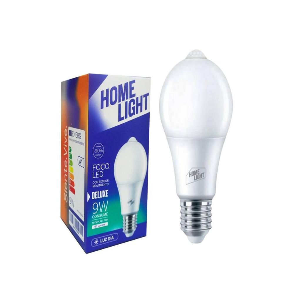 Foco led con sensor de movimiento 9w HOME LIGHT- luz blanca