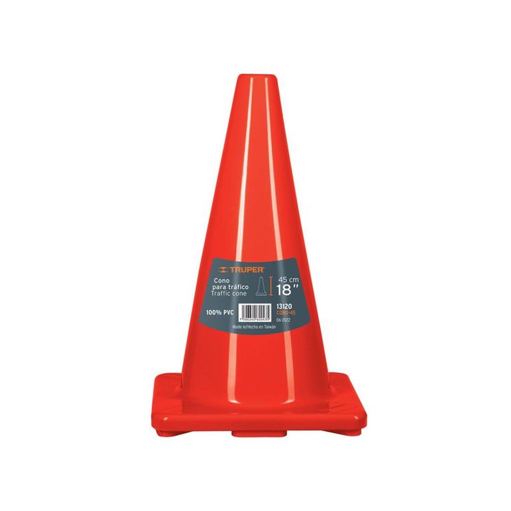 Cono de seguridad precaución de 45 cm de PVC, Truper