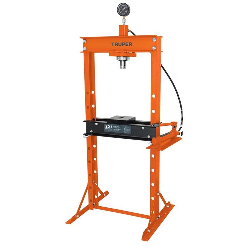 Prensa hidráulica tipo H de 20 toneladas con pistón, Truper