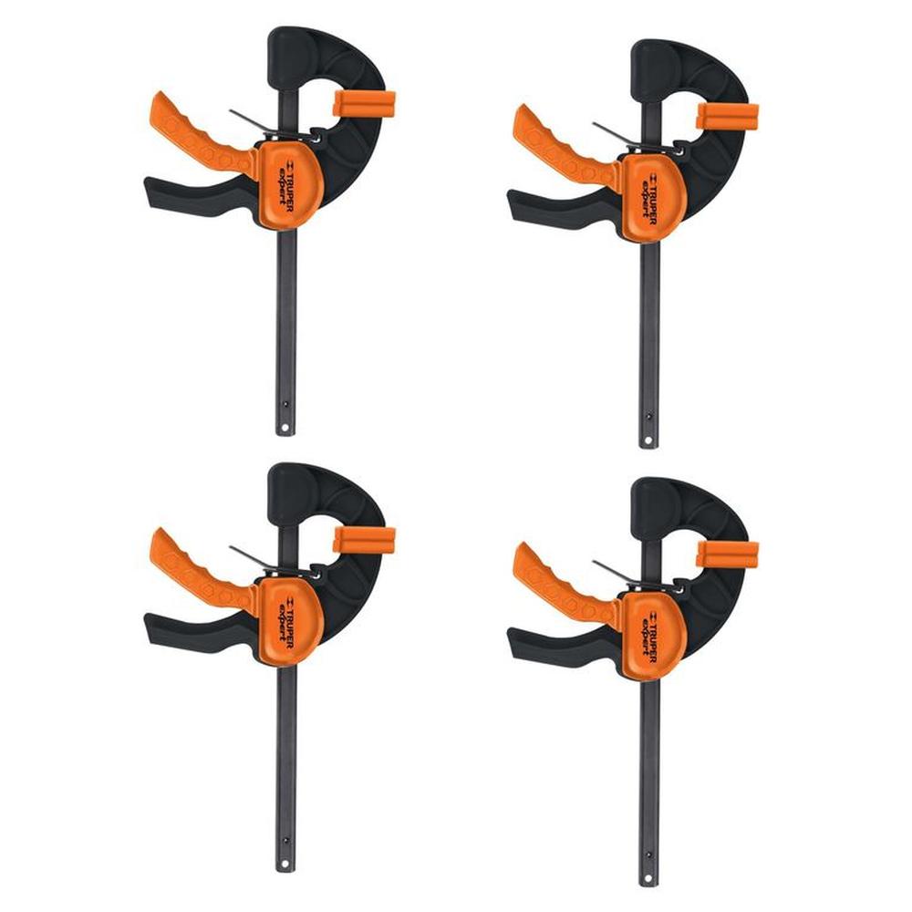 Prensa de ajuste rápido 6 pulgadas uso rudo, 4 unidades Truper Expert