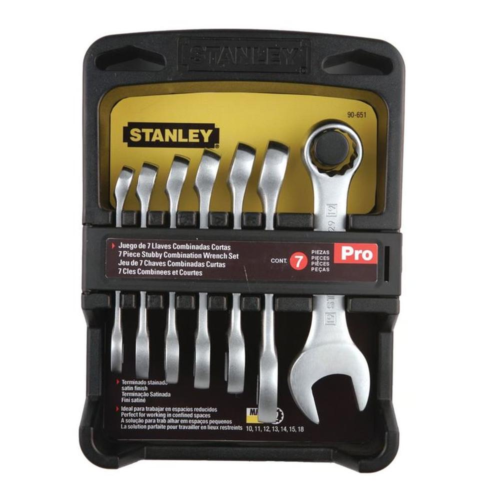Juego de llaves mixtas combinadas corta 7 piezas (10 - 19 mm) STANLEY
