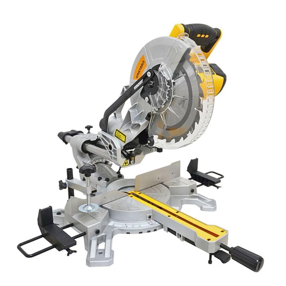 Sierra ingleteadora telescópica CON GUIA LASER 1800W - Gris