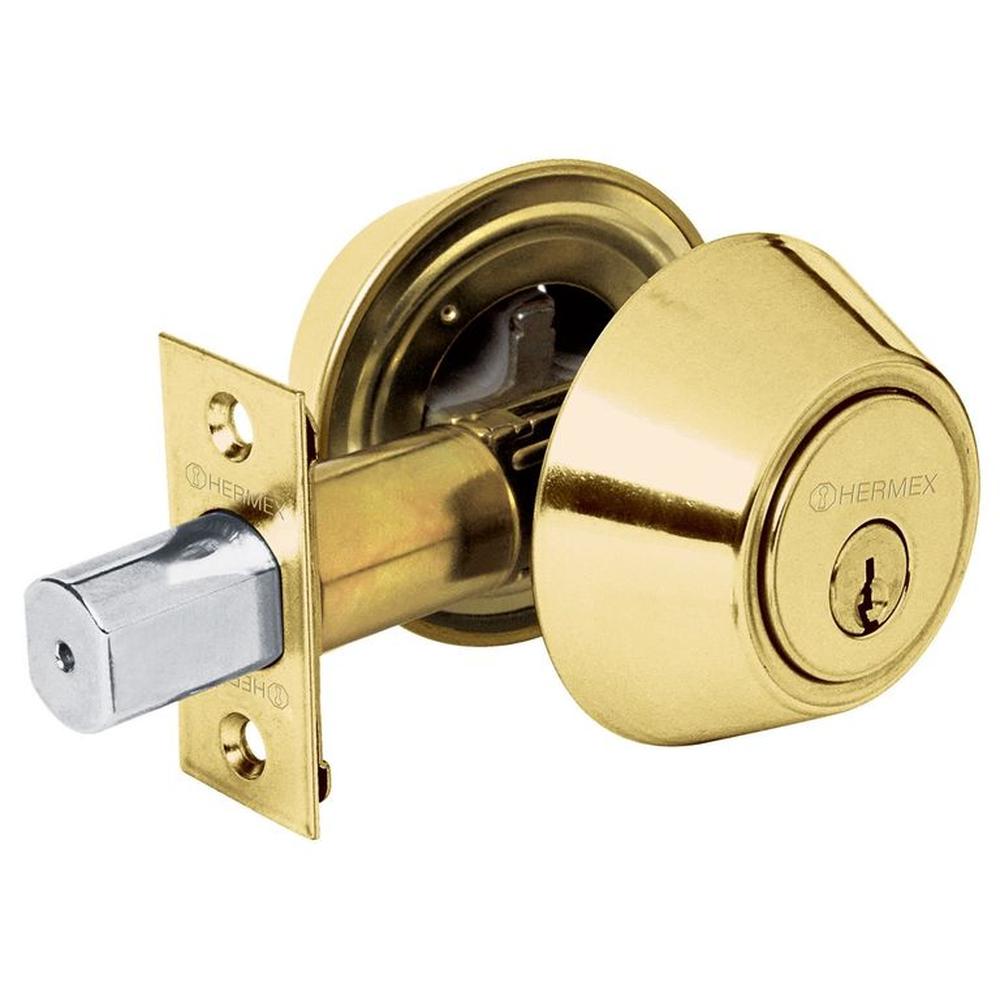 Chapa Cerrojo dorado brillanteHermex truper Dorado