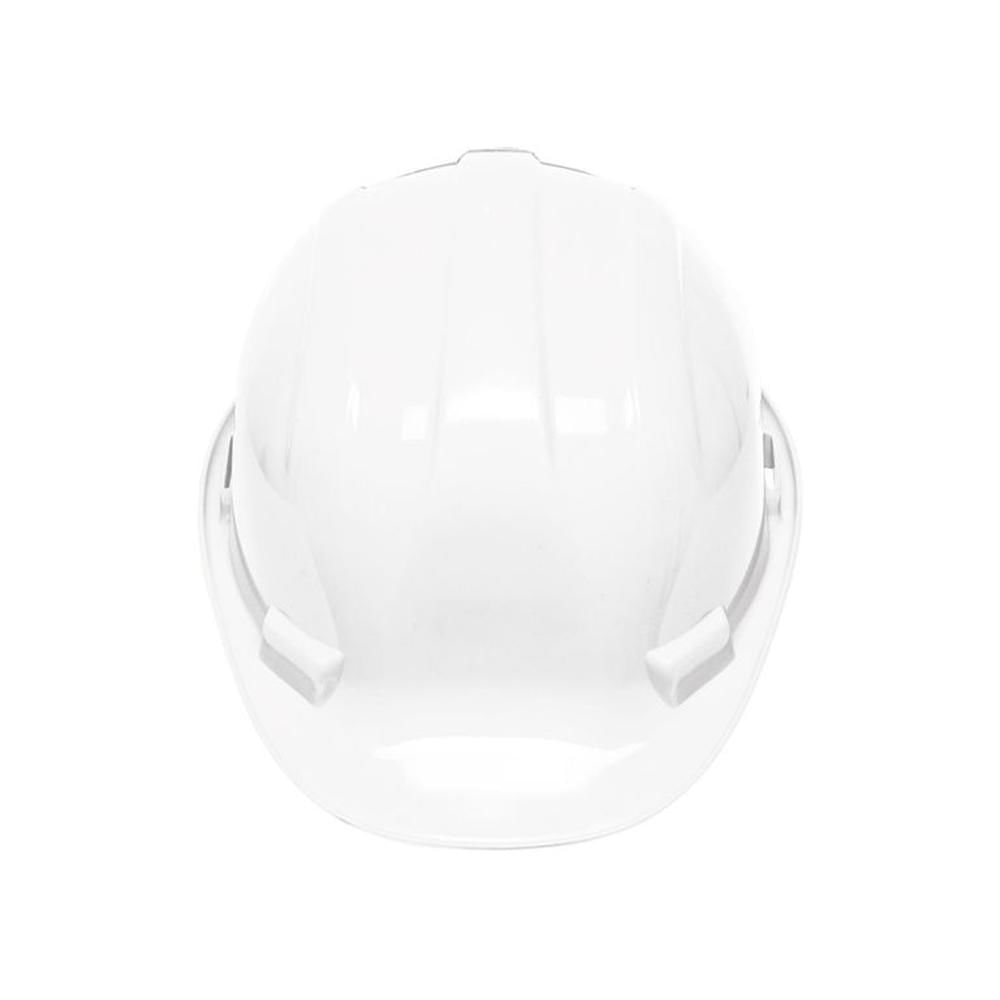 Casco blanco de ingeniero arquitectos con ajuste de intervalos azul