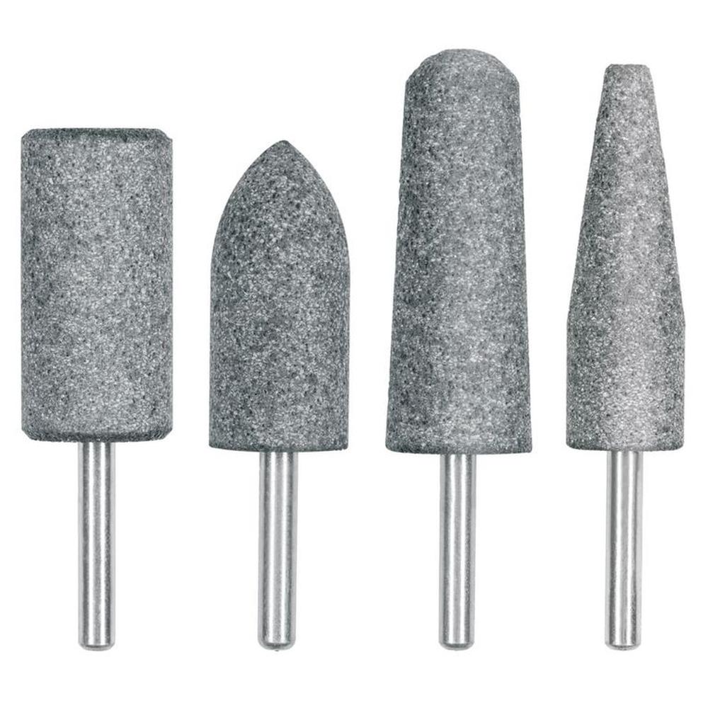 piedras montadas grano 60, para pulir acero inoxidable zanco 1/4" Gris