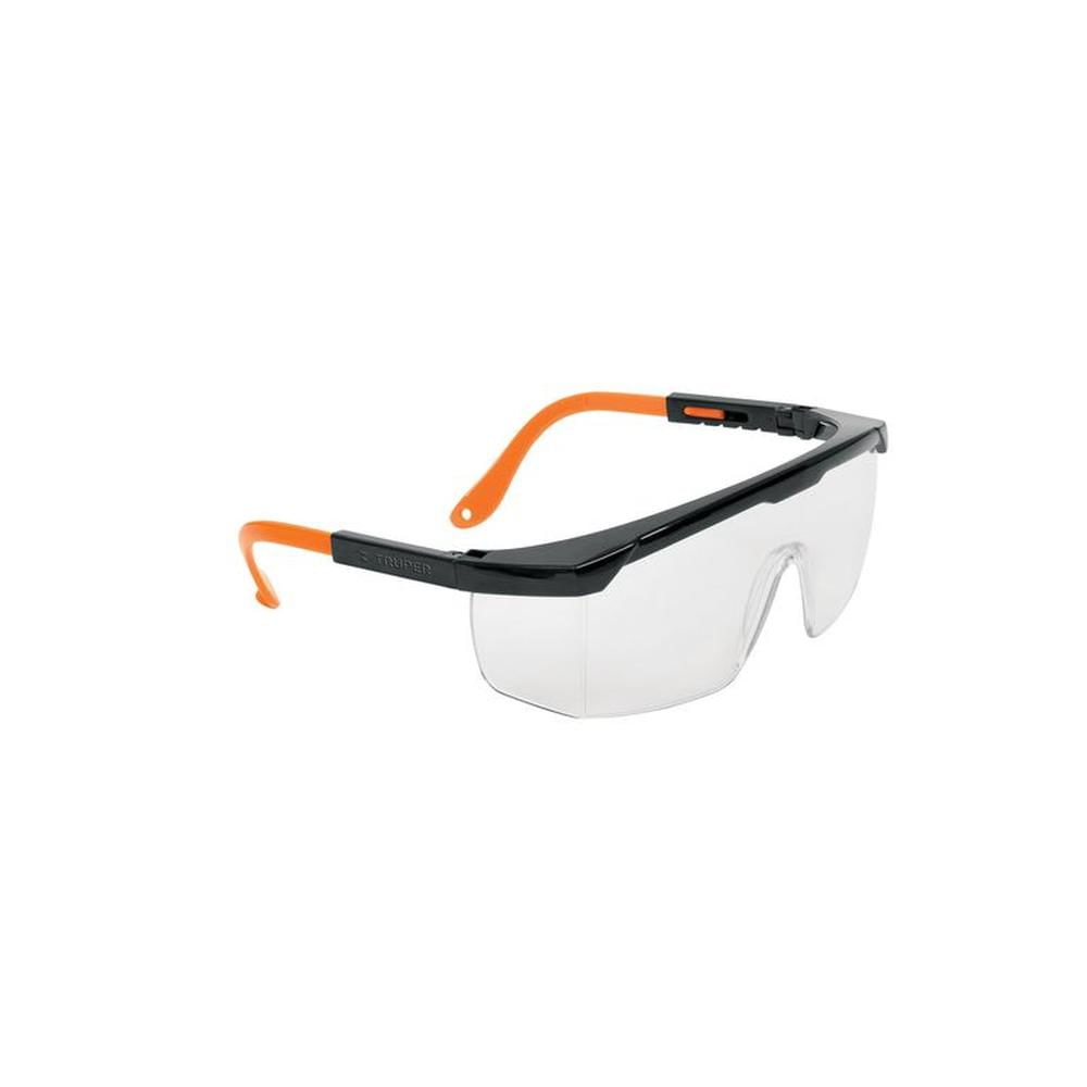 Lentes de seguridad ajustables claros con antiempaño Truper Negro