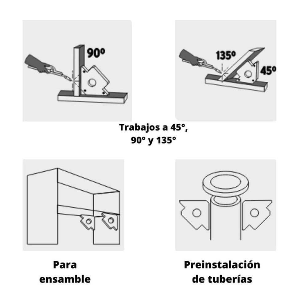Escuadra magnética para soldar 34kg truper
