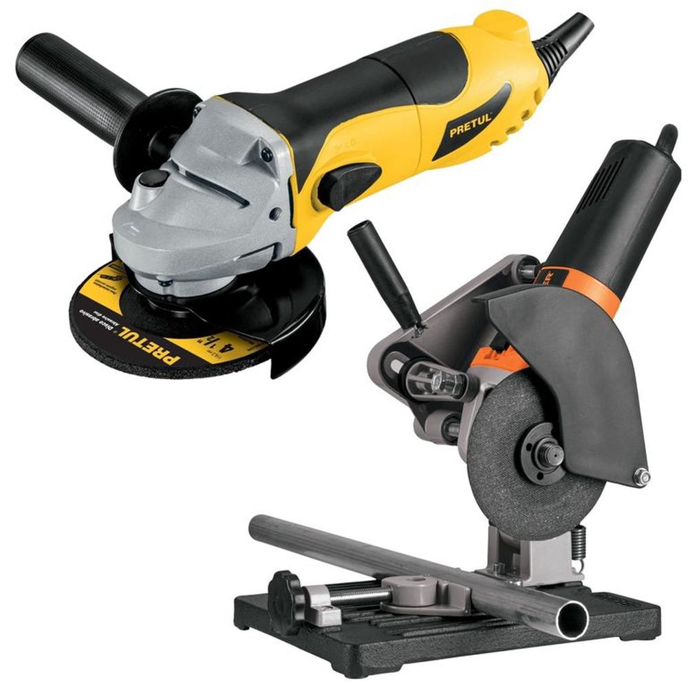 combo Amoladora 700W 4-12 PRO Soporte tipo tronzadora para a