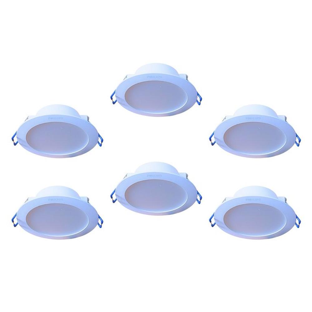 PACK X6 PANEL LED SPOT PARA CAJA OCTAGONAL PHILIPS 6W LUZ CÁLIDA